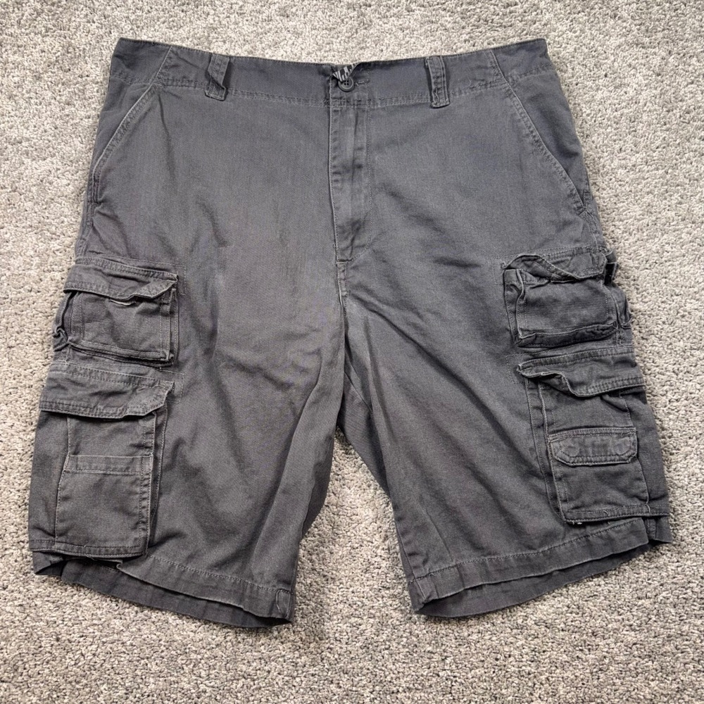 Ocean Pacific Cargo Shorts Mens Y2K Relaxed Fit Charcoal Grey 40 EXCELLENT